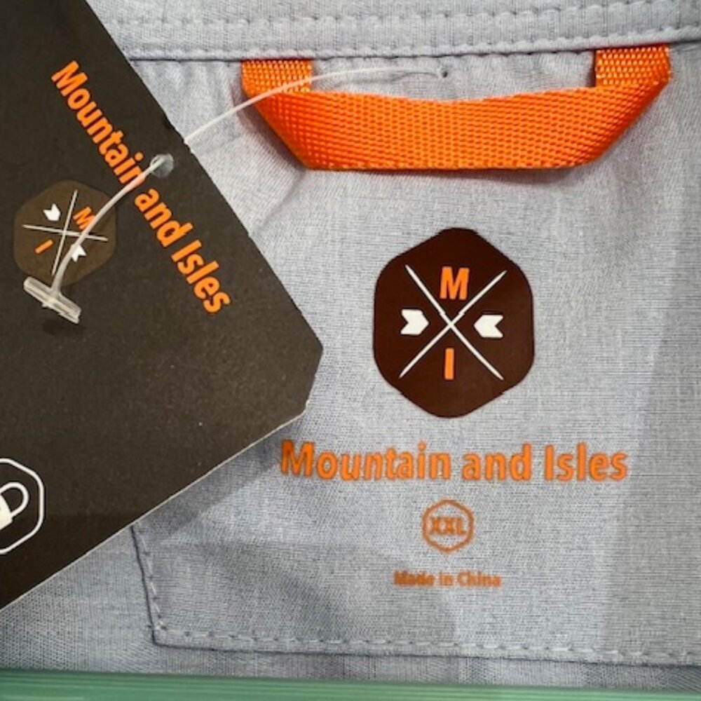 NWT Mountain and Isles Mens button-down shirt, UPF 50+ Protect, Quick Dry, 2XL - Picture 2 of 9